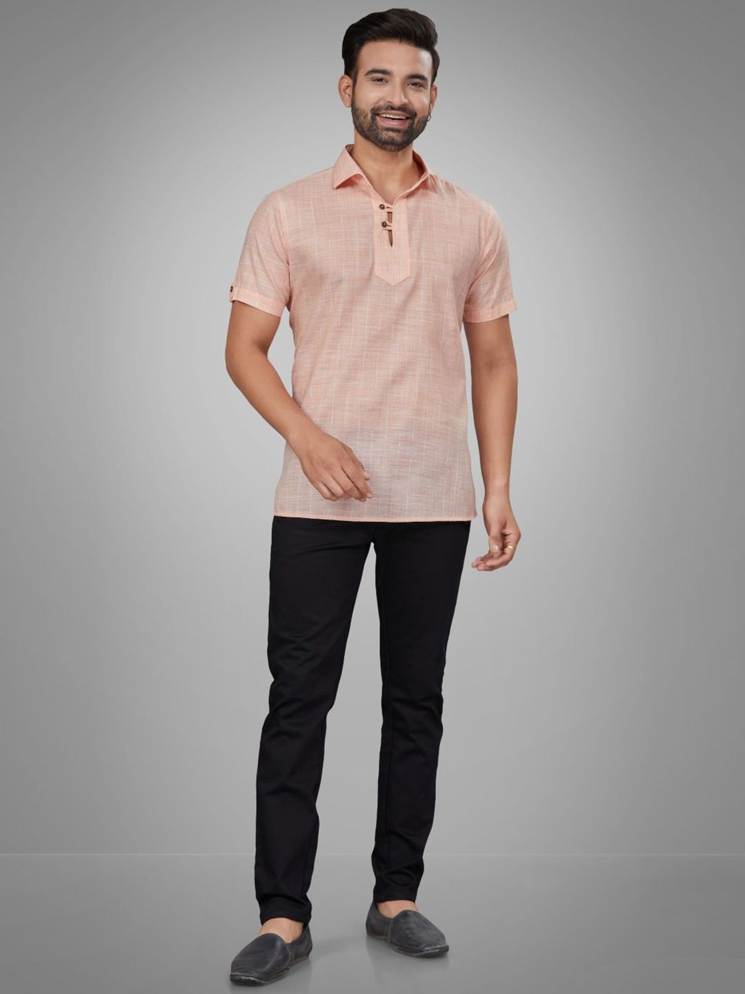Men Shirt Collar Kurta