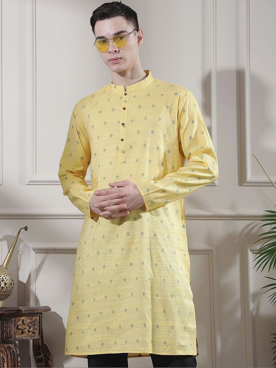 Men Geometric Printed Kurta
