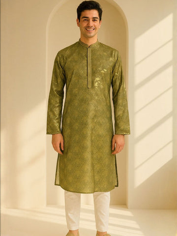 Men Regular Pure Cotton Kurta with Pyjamas