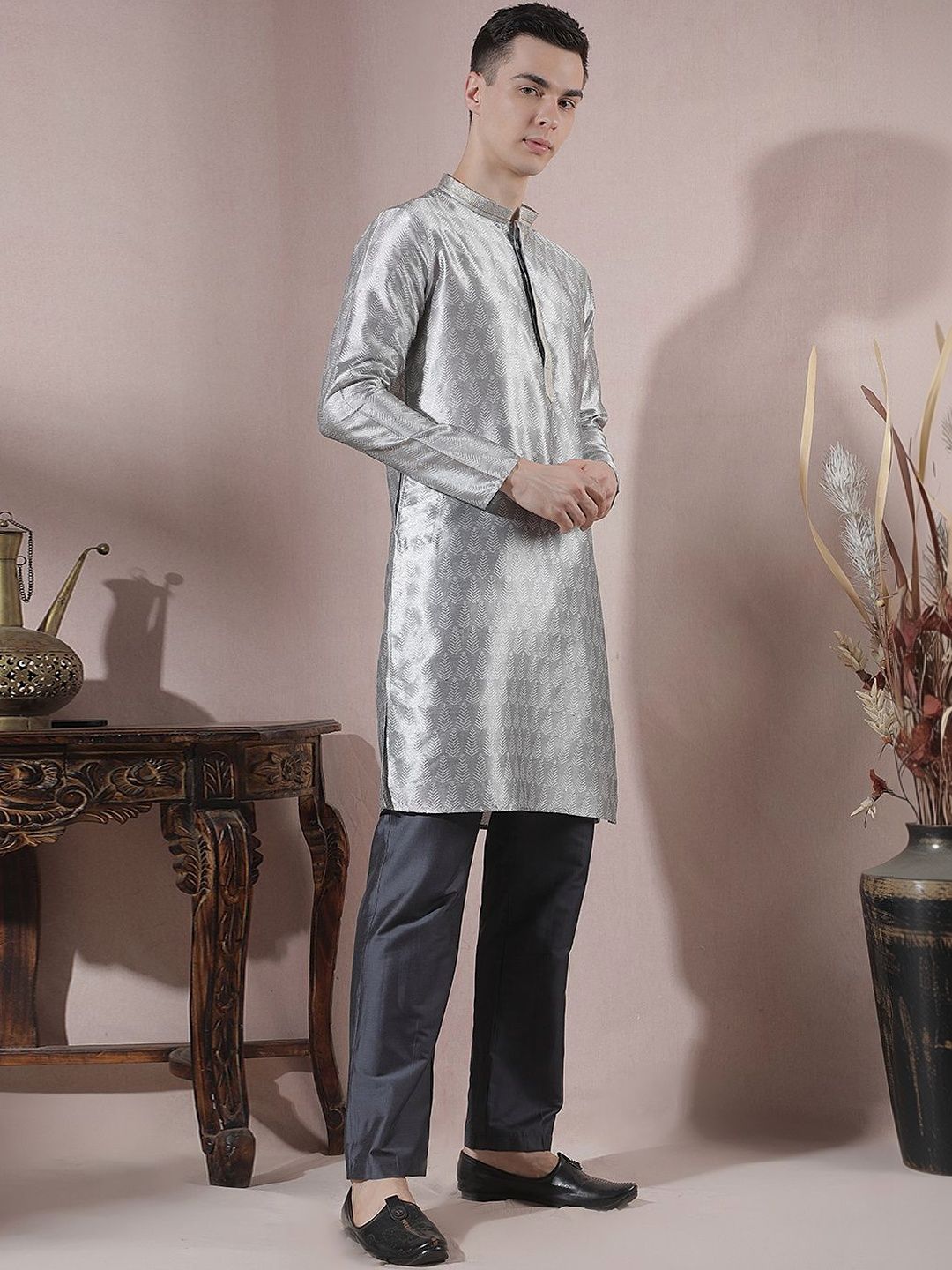 Men Jacquard Kurta