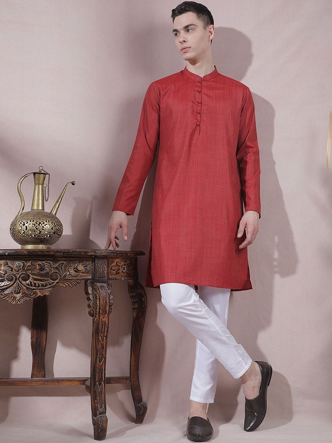 Men Regular Kurta with Churidar