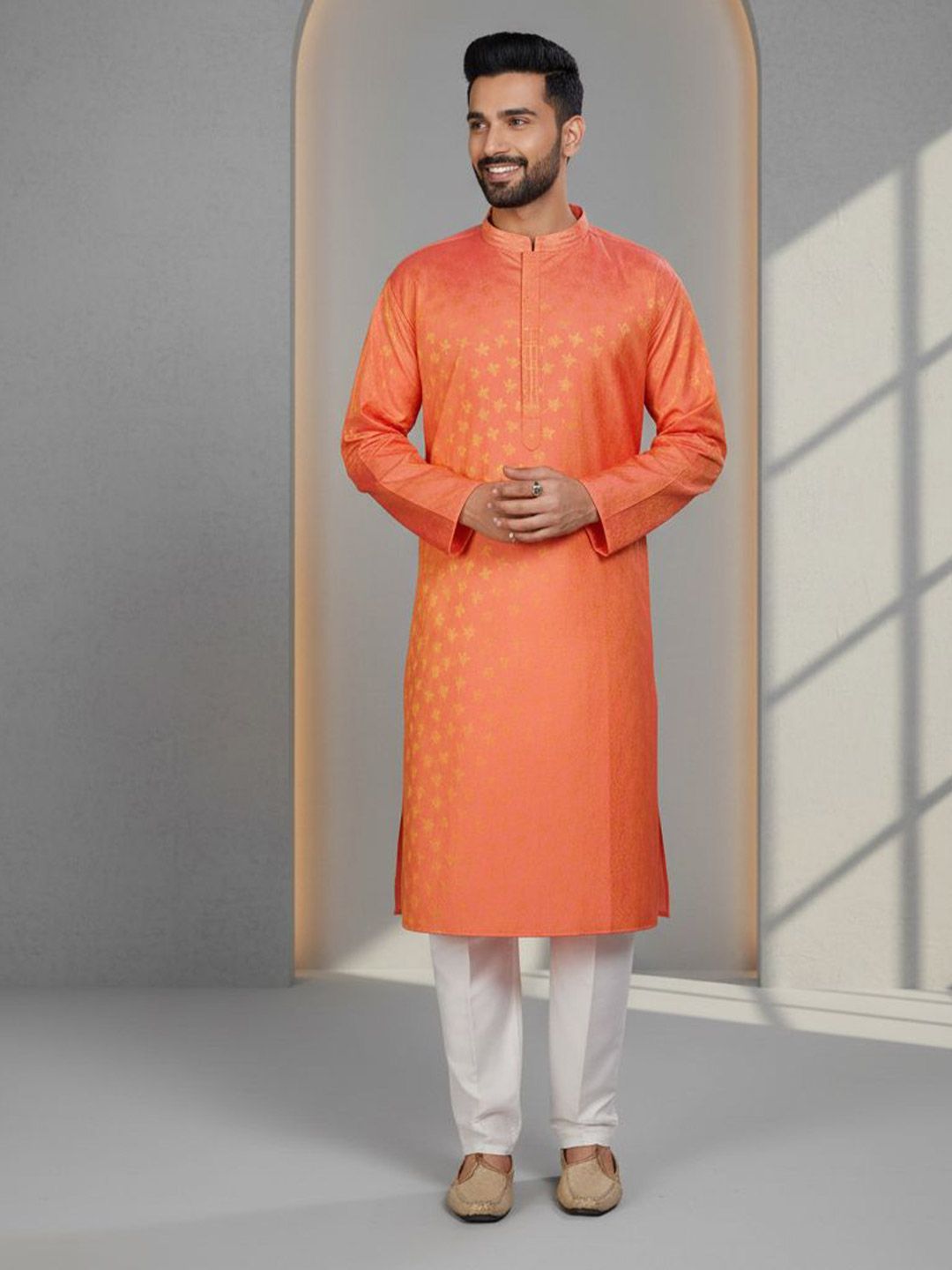 Men Jacquard Kurta