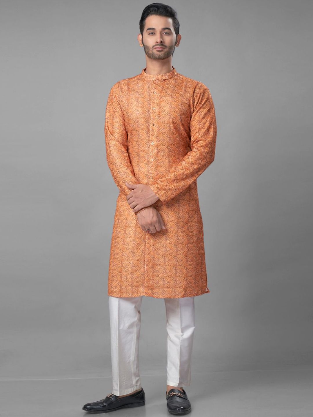Men Ethnic Motifs Regular Kurta with Pyjamas