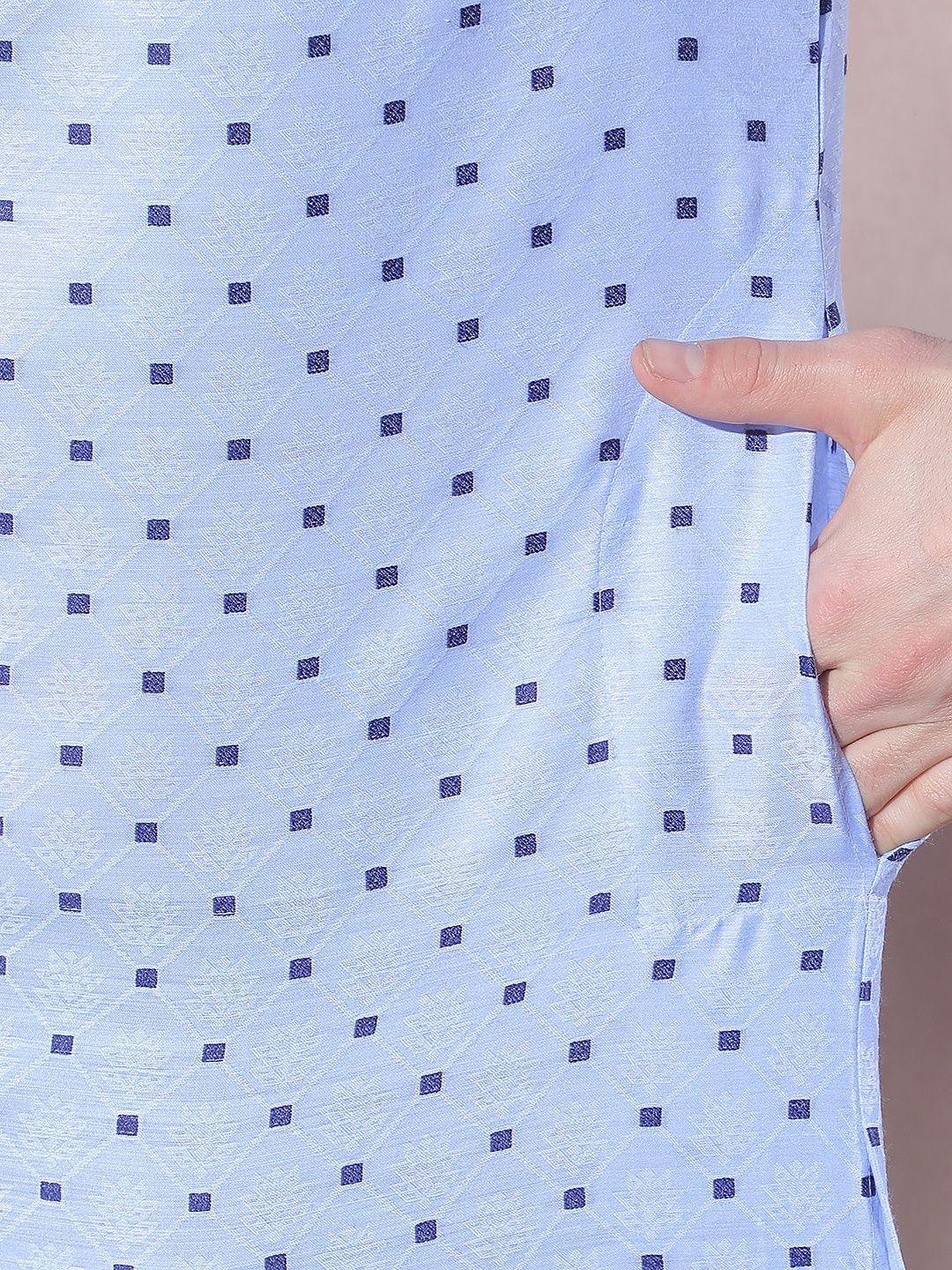 Men Printed Regular Kurta with Trousers