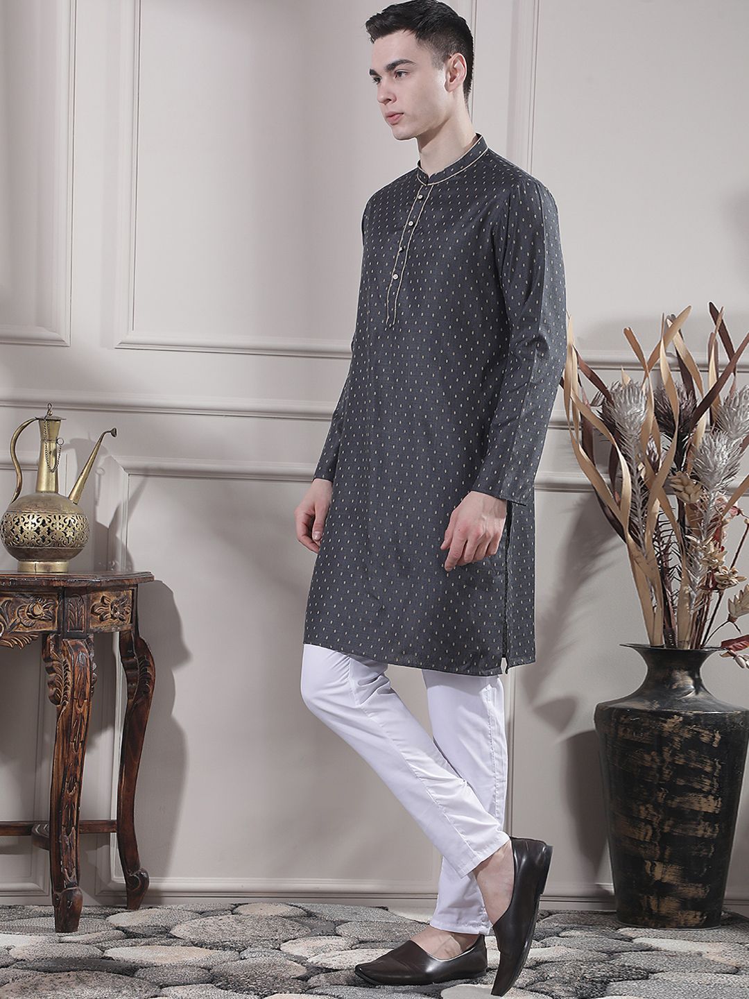 Men Ethnic Motifs Printed Regular Kurta with Trousers