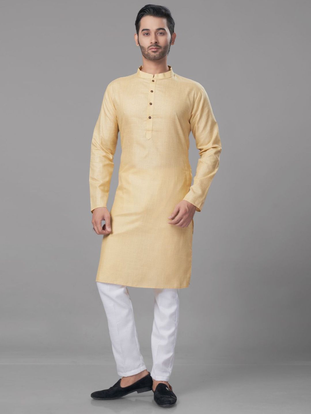 Men Solid Kurta with Pyjamas