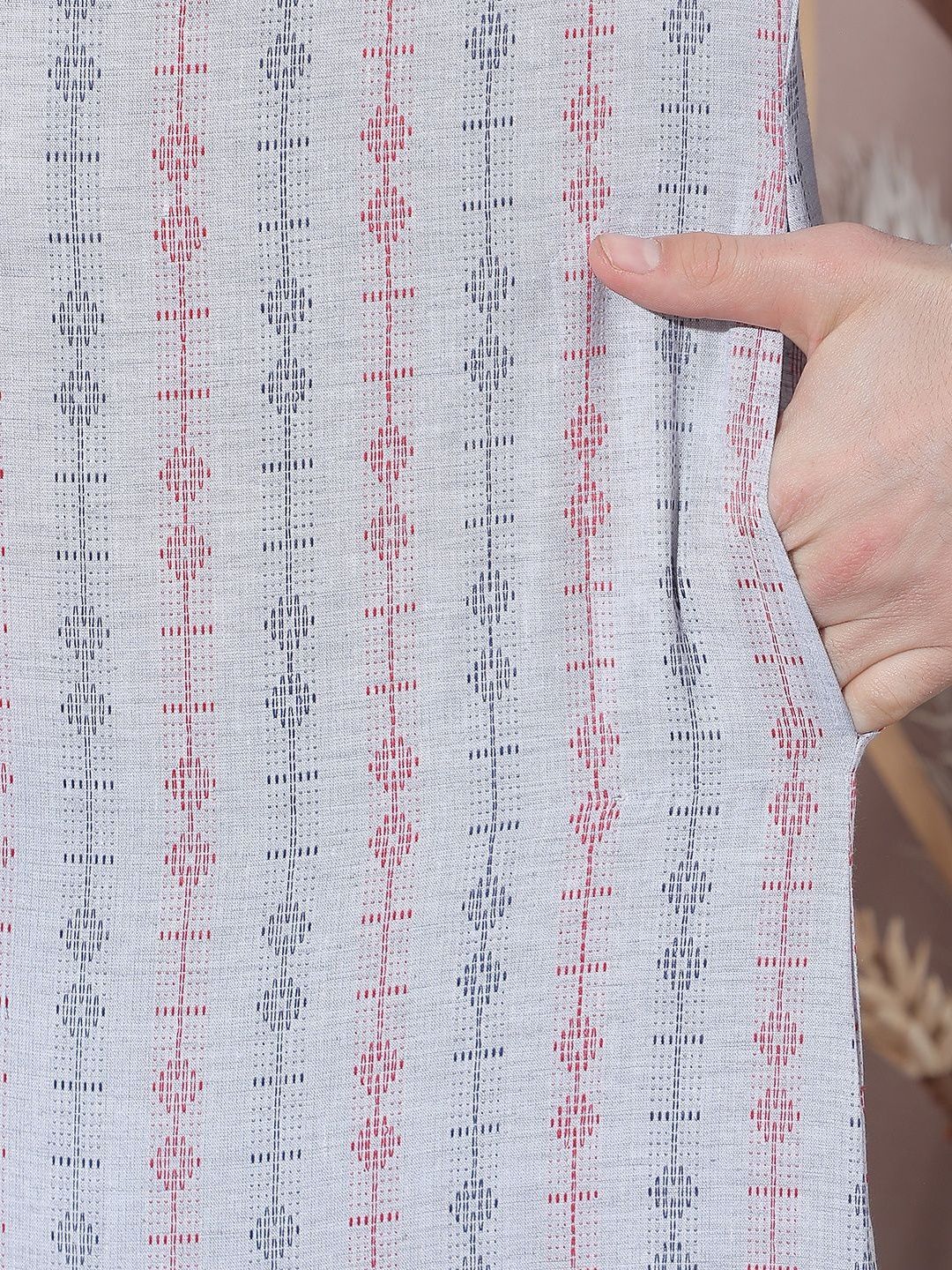 Men Printed Regular Kurta with Trousers