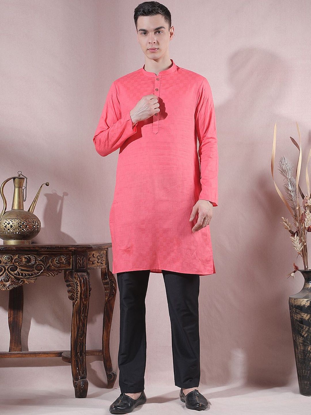Men Regular Kurta with Trousers