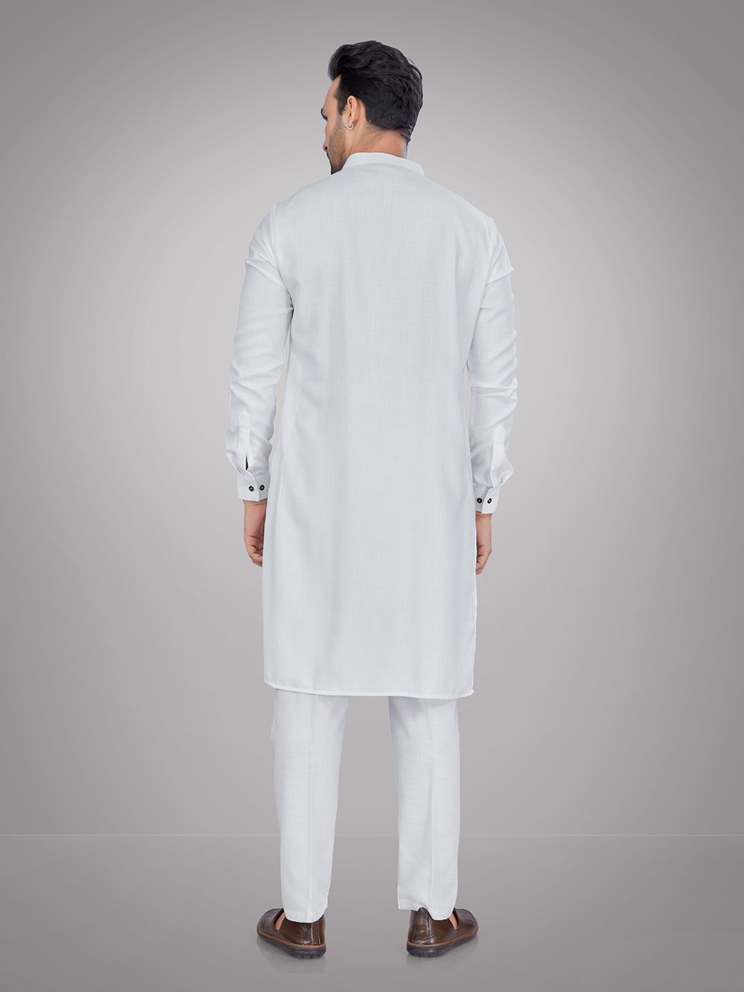 Men Band Collar Kurta