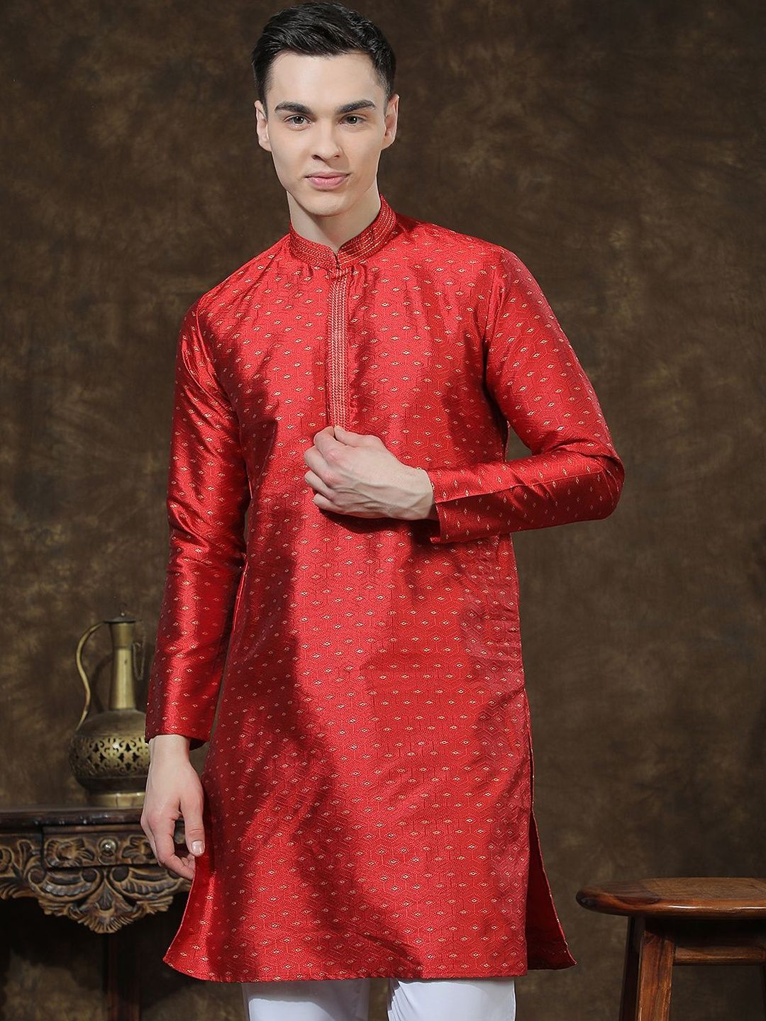 Men Jacquard Kurta