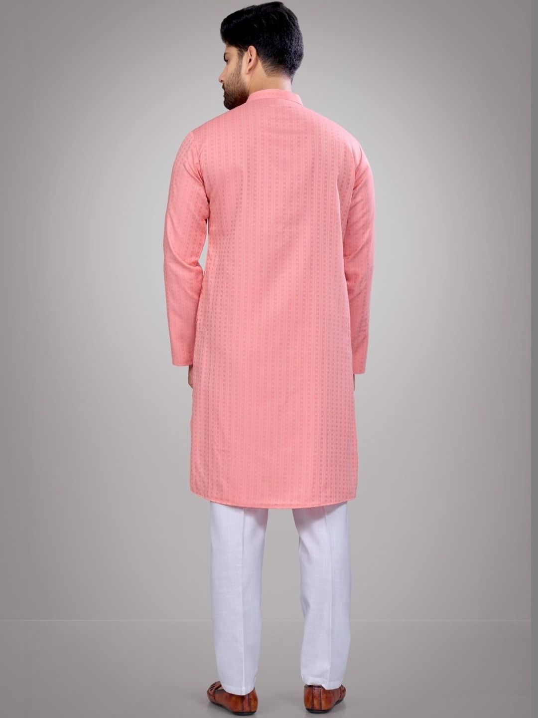 Men Regular Cotton Kurta with Trousers