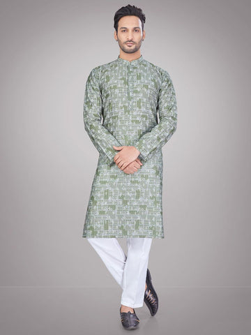 Men Ethnic Motifs Printed Mandarin Collar Kurta