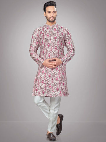 Men Ethnic Motifs Printed Mandarin Collar Kurta Set