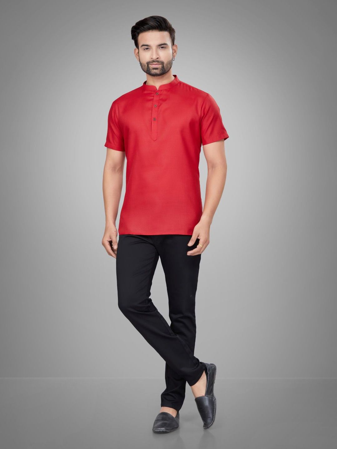 Mandarin Collar Pure Cotton Straight Kurta
