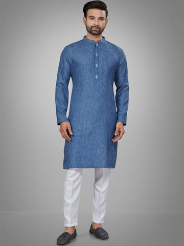 Men Regular Pure Cotton Kurta with Trousers