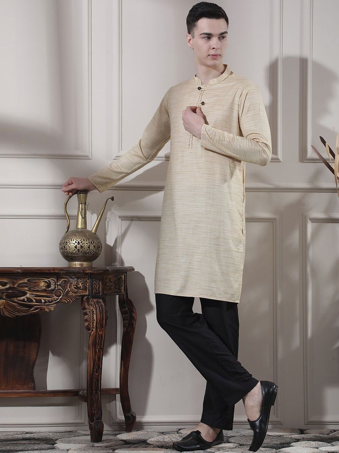 Men Regular Kurta with Trousers