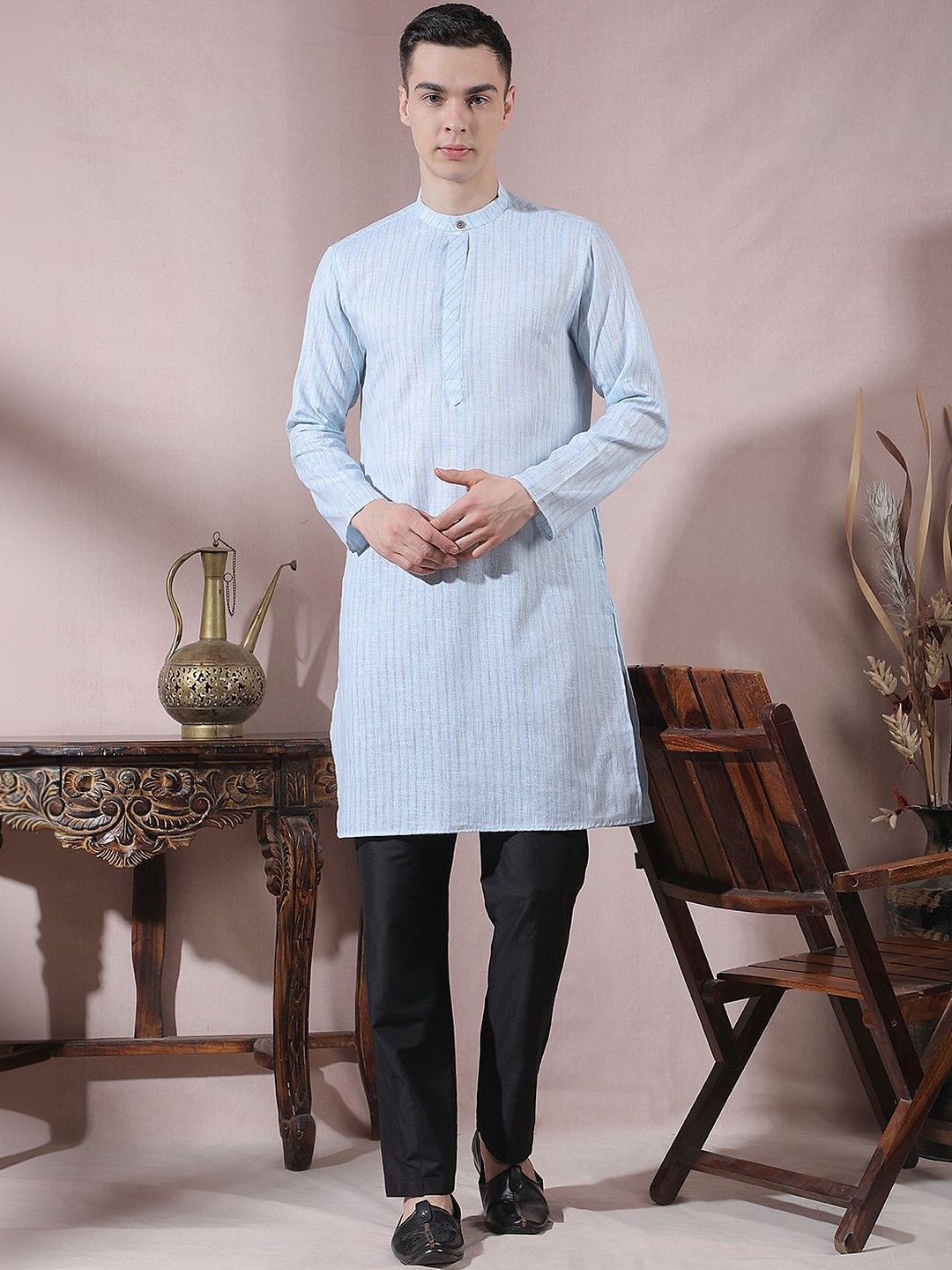 Men Regular Kurta with Trousers