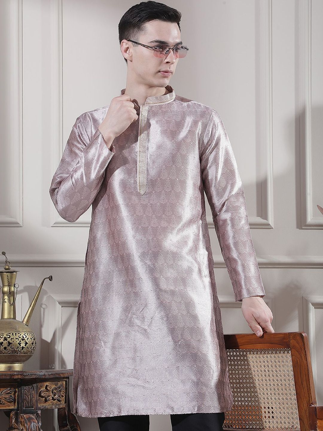 Men Jacquard Kurta