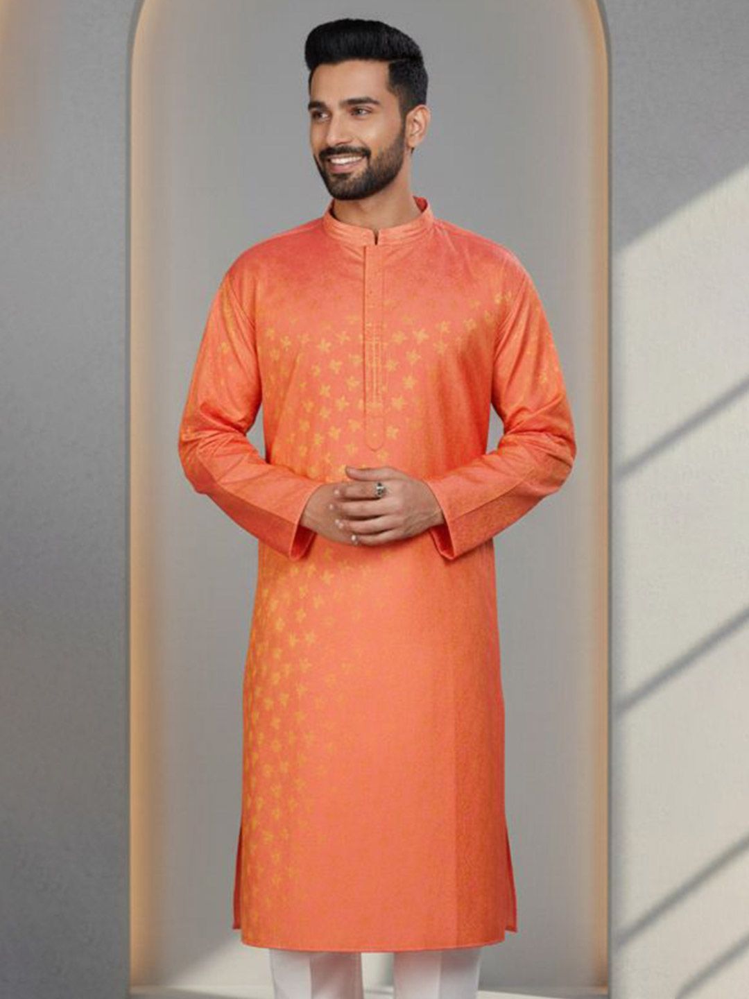 Men Jacquard Kurta