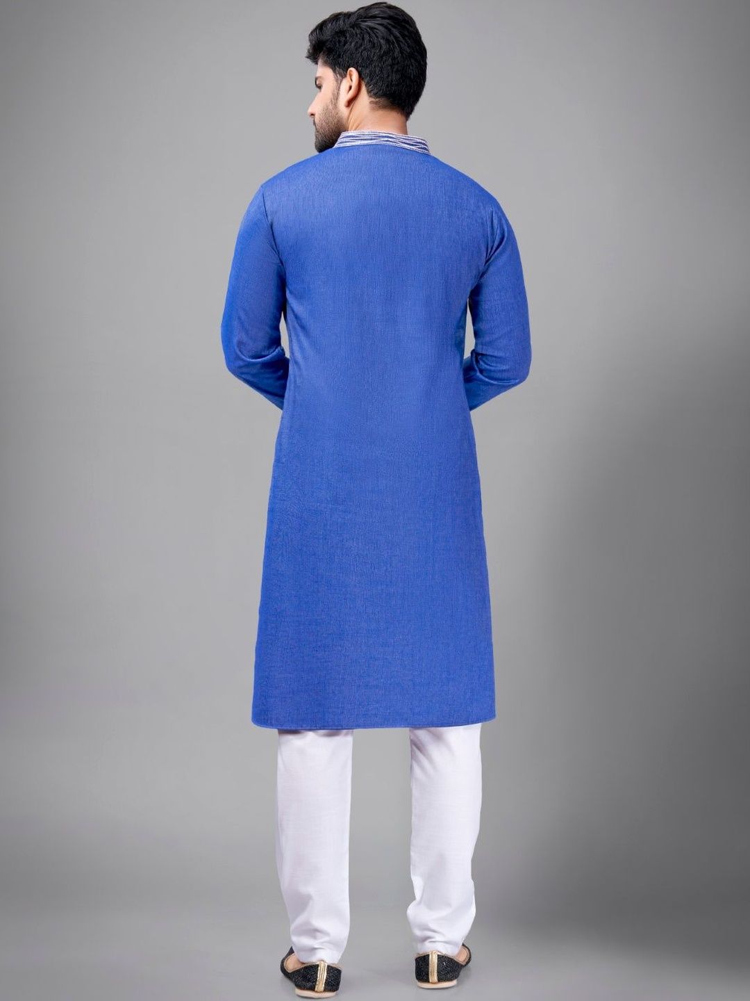 Men Regular Thread Work Pure Cotton Kurta with Pyjamas