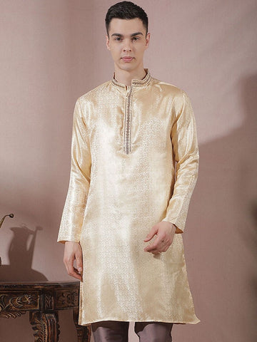 Men Paisley Woven Design Kurta