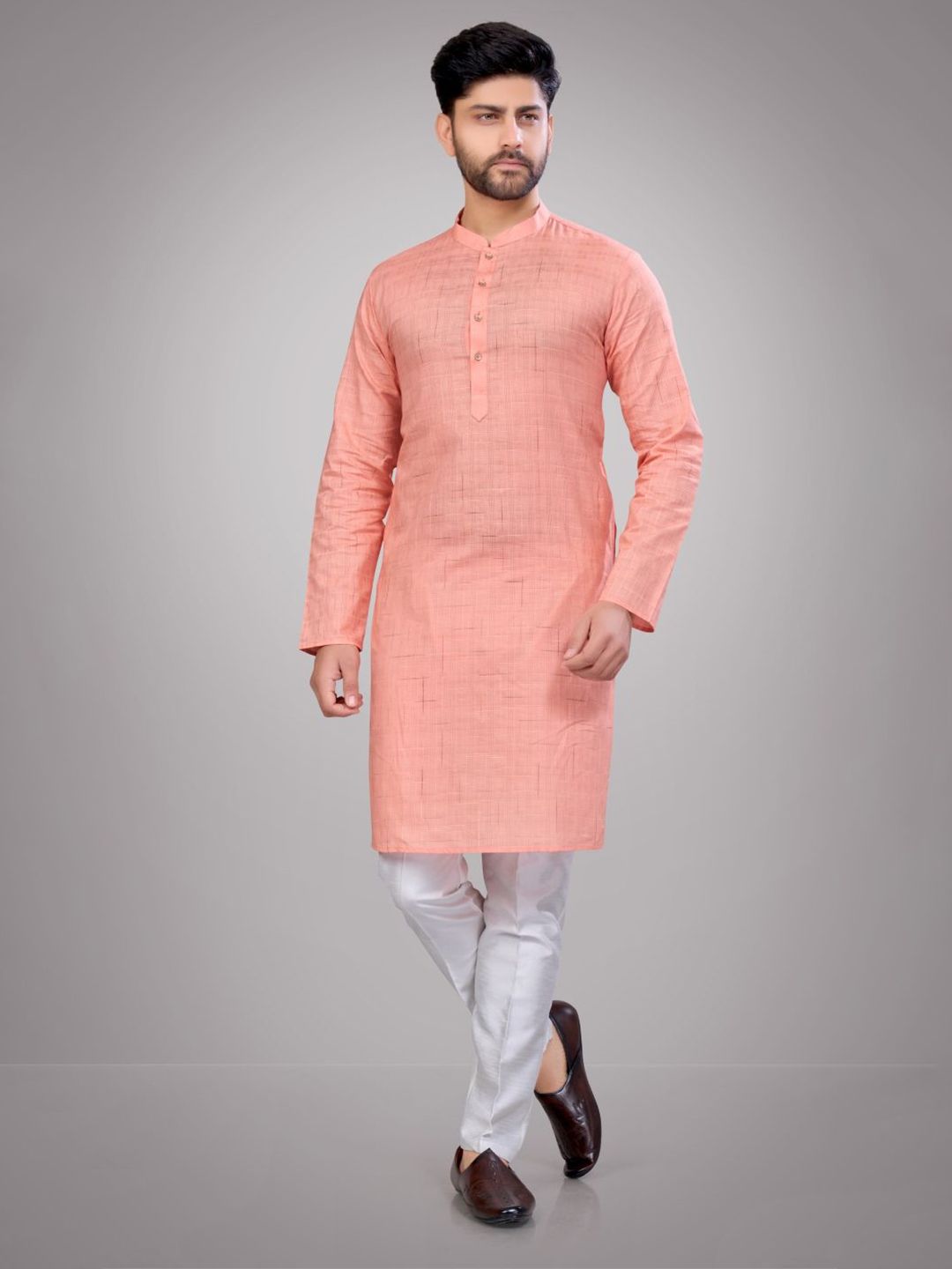 Men Self Design Kurta