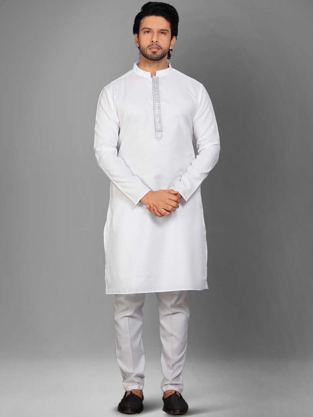 Men Ethnic Motifs Embroidered Regular Thread Work Kurta with Pyjamas