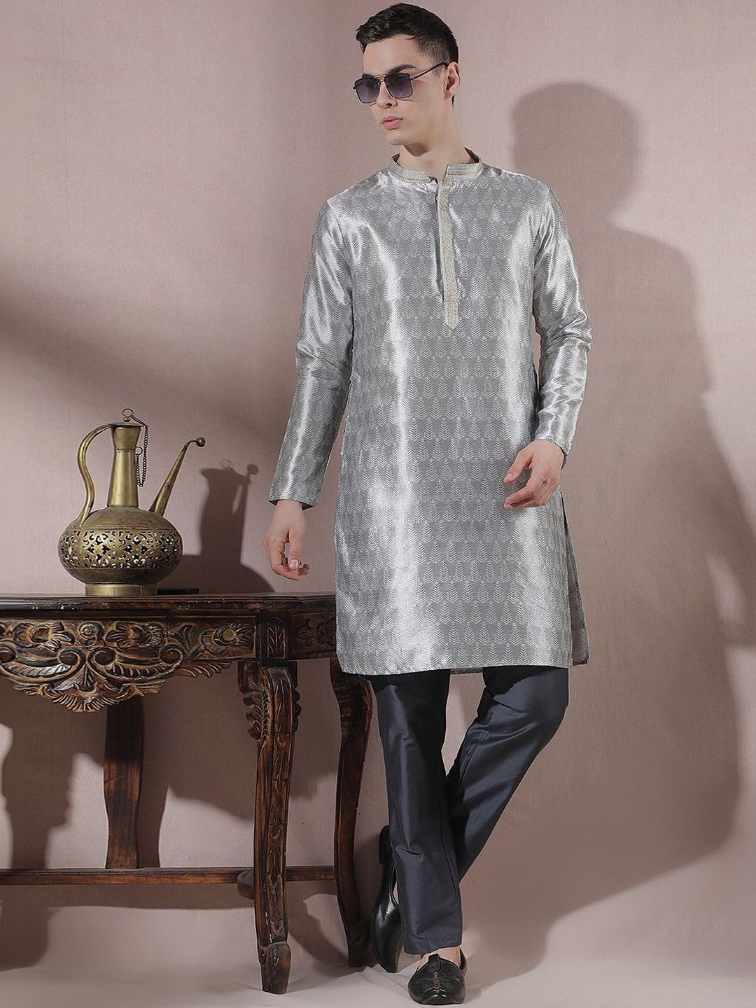 Men Jacquard Kurta