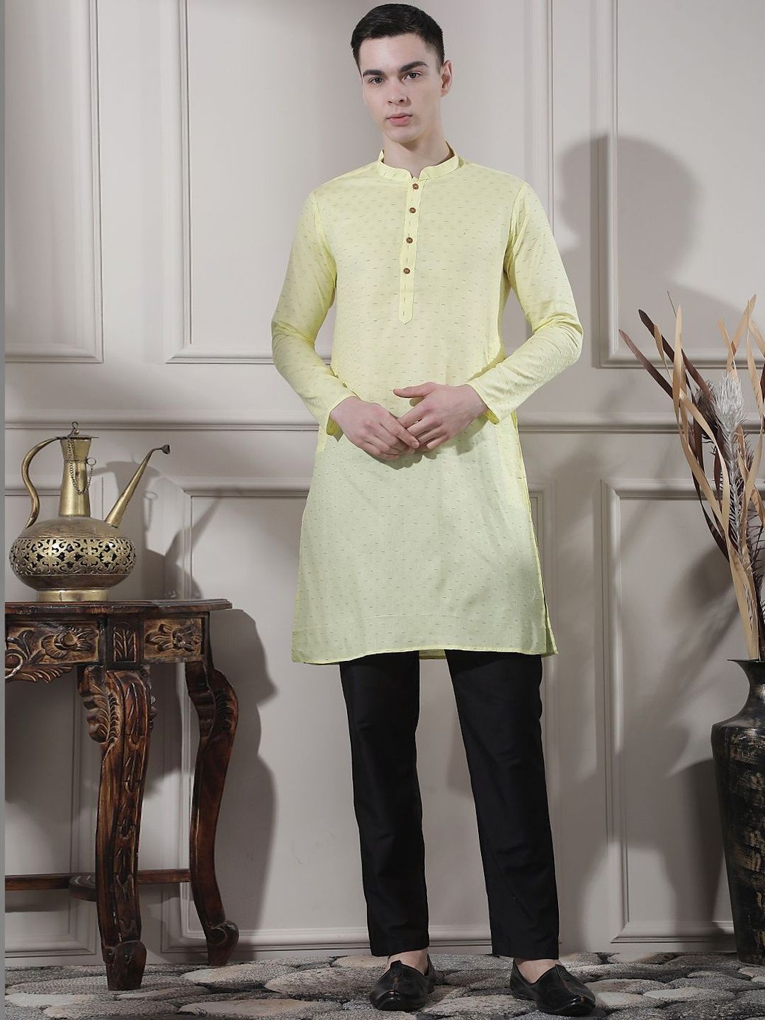 Men Regular Kurta with Trousers