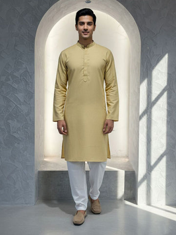 Mandarin Collar Thread Work Straight Kurta