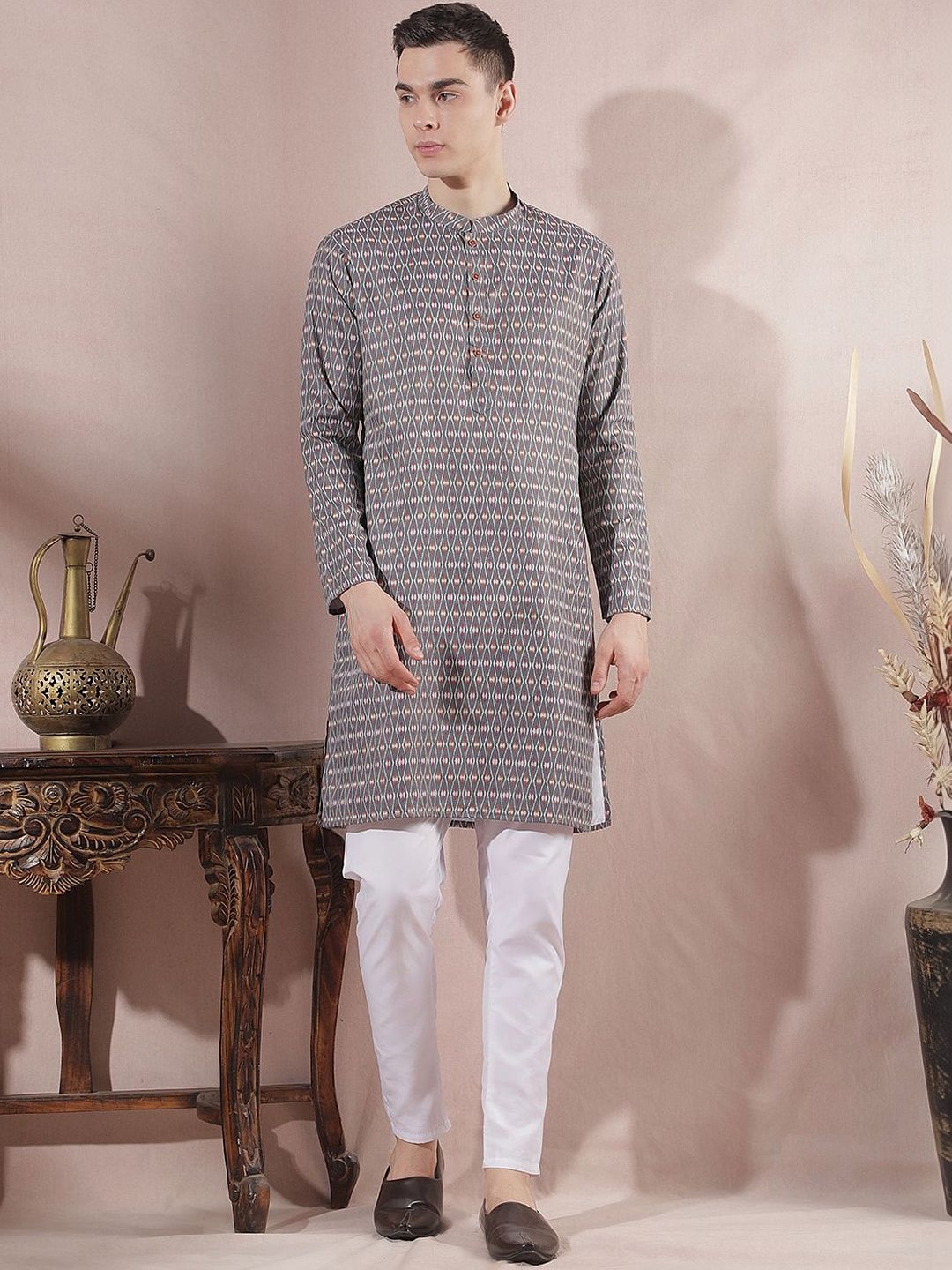 Men Regular Kurta with Trousers