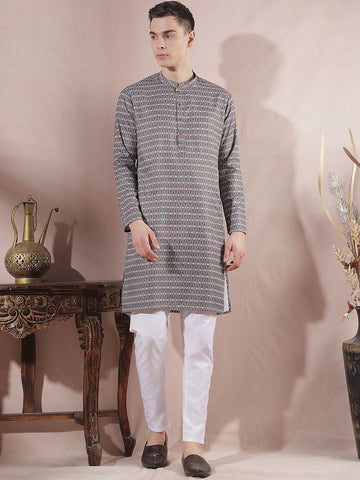 Men Regular Kurta with Trousers