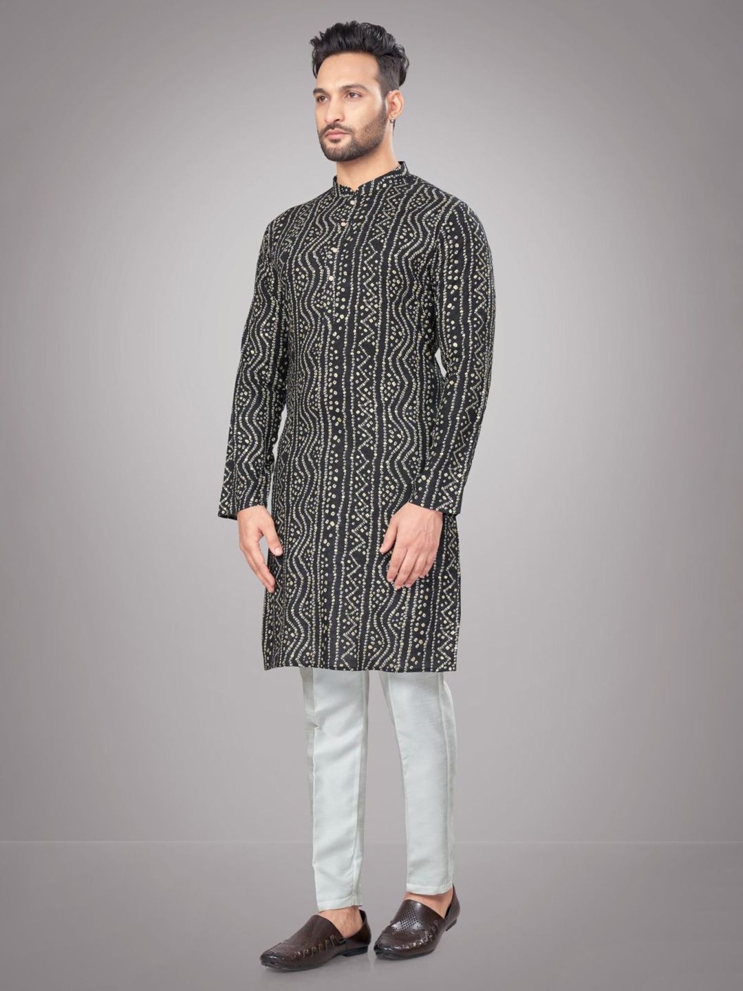 Men Geometric Printed Kurta