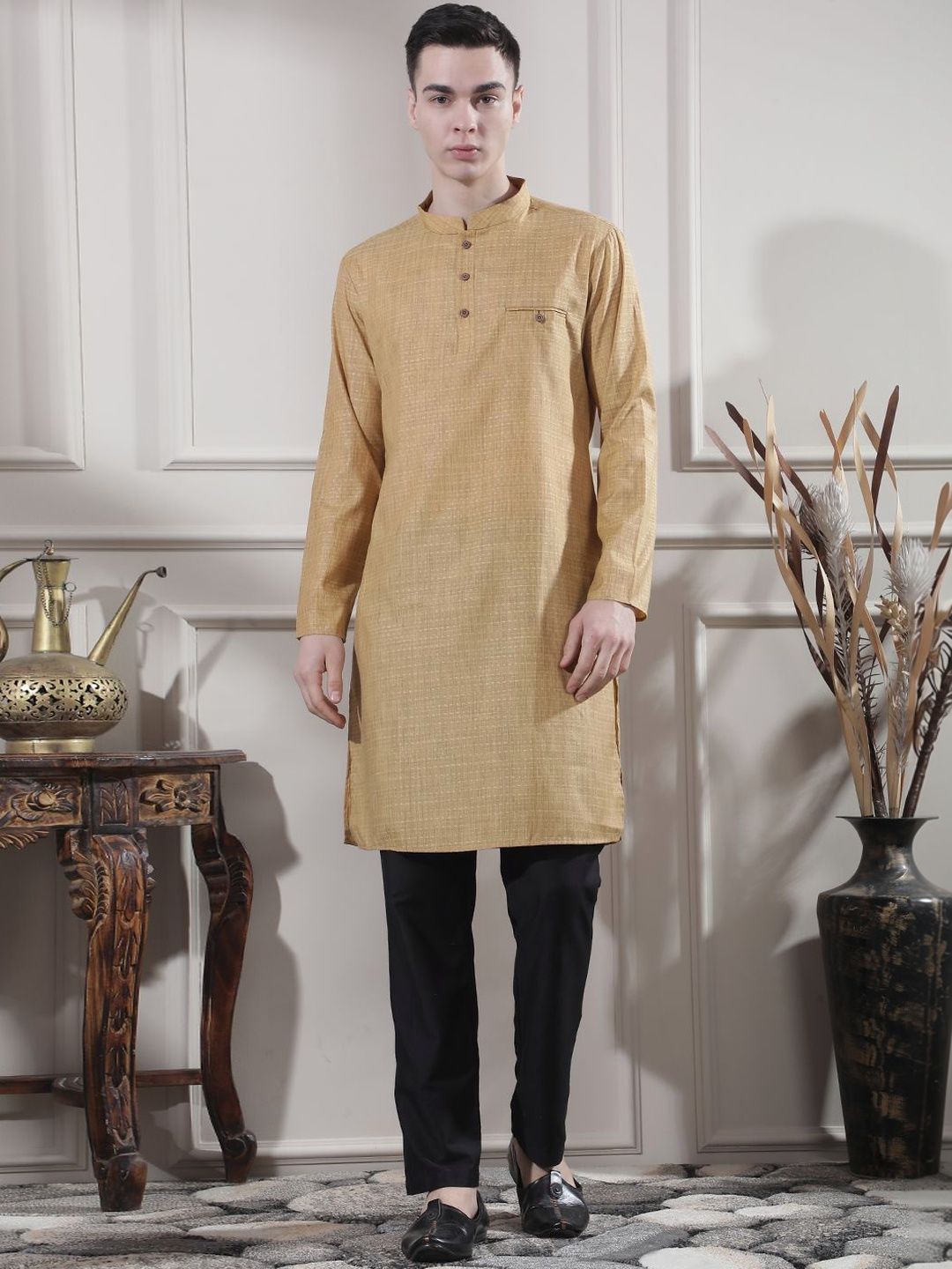 Men Regular Kurta with Trousers