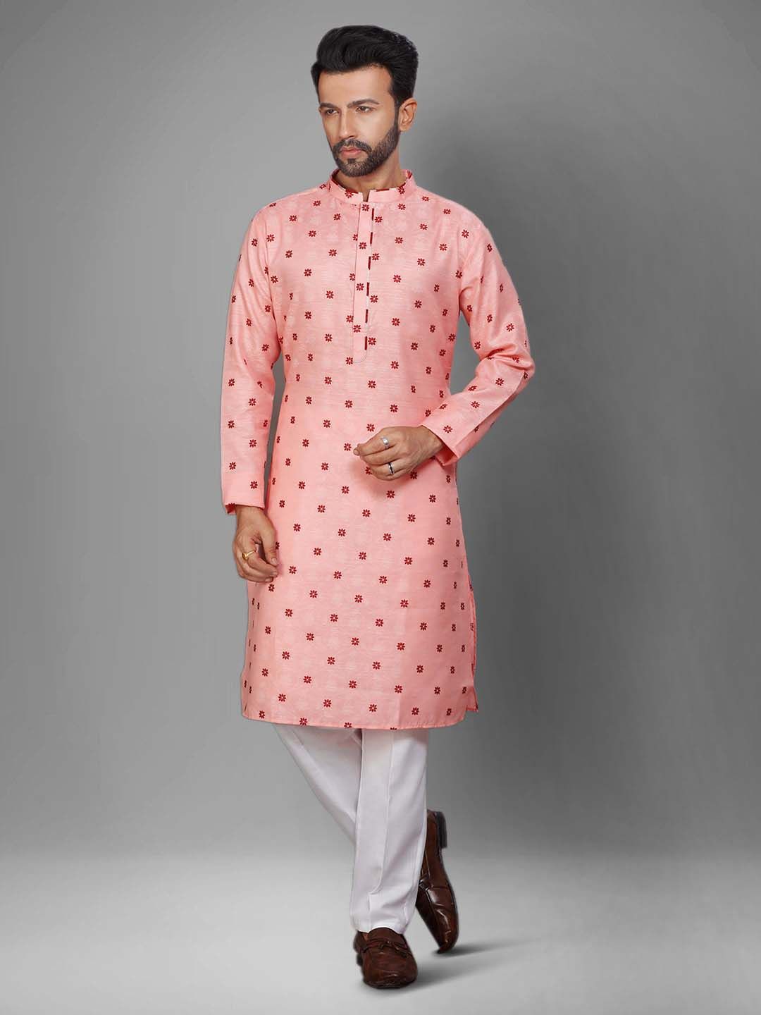 Floral Embroidered Thread Work Straight Kurta