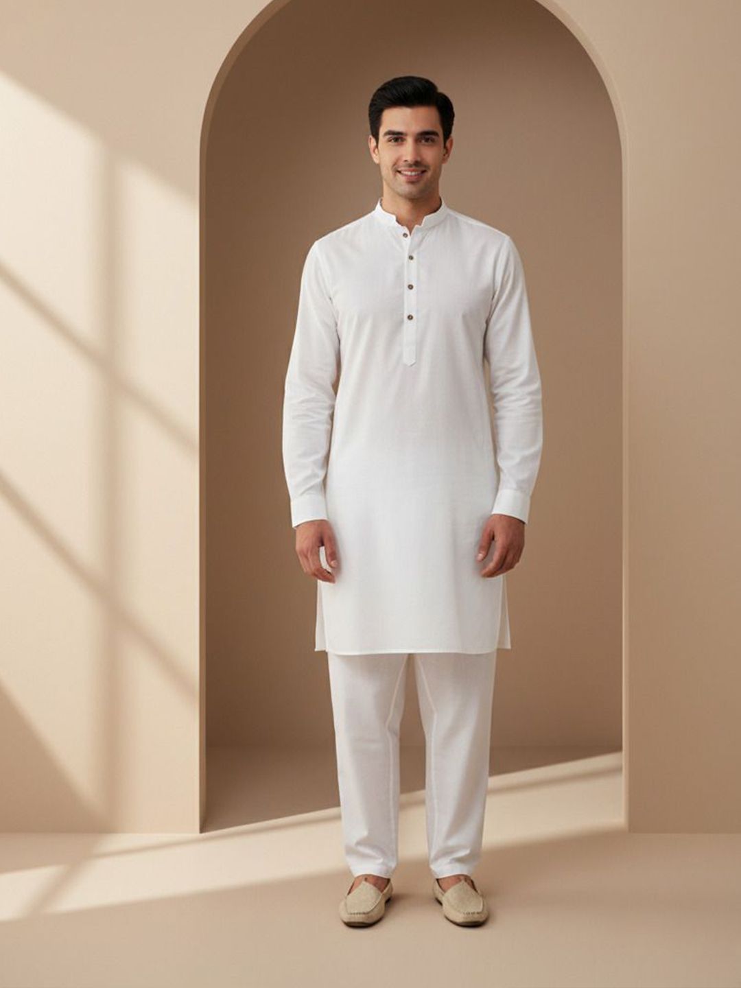 Men Mandarin Collar Kurta