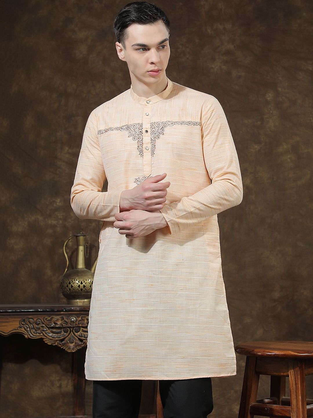 Men Floral Kurta