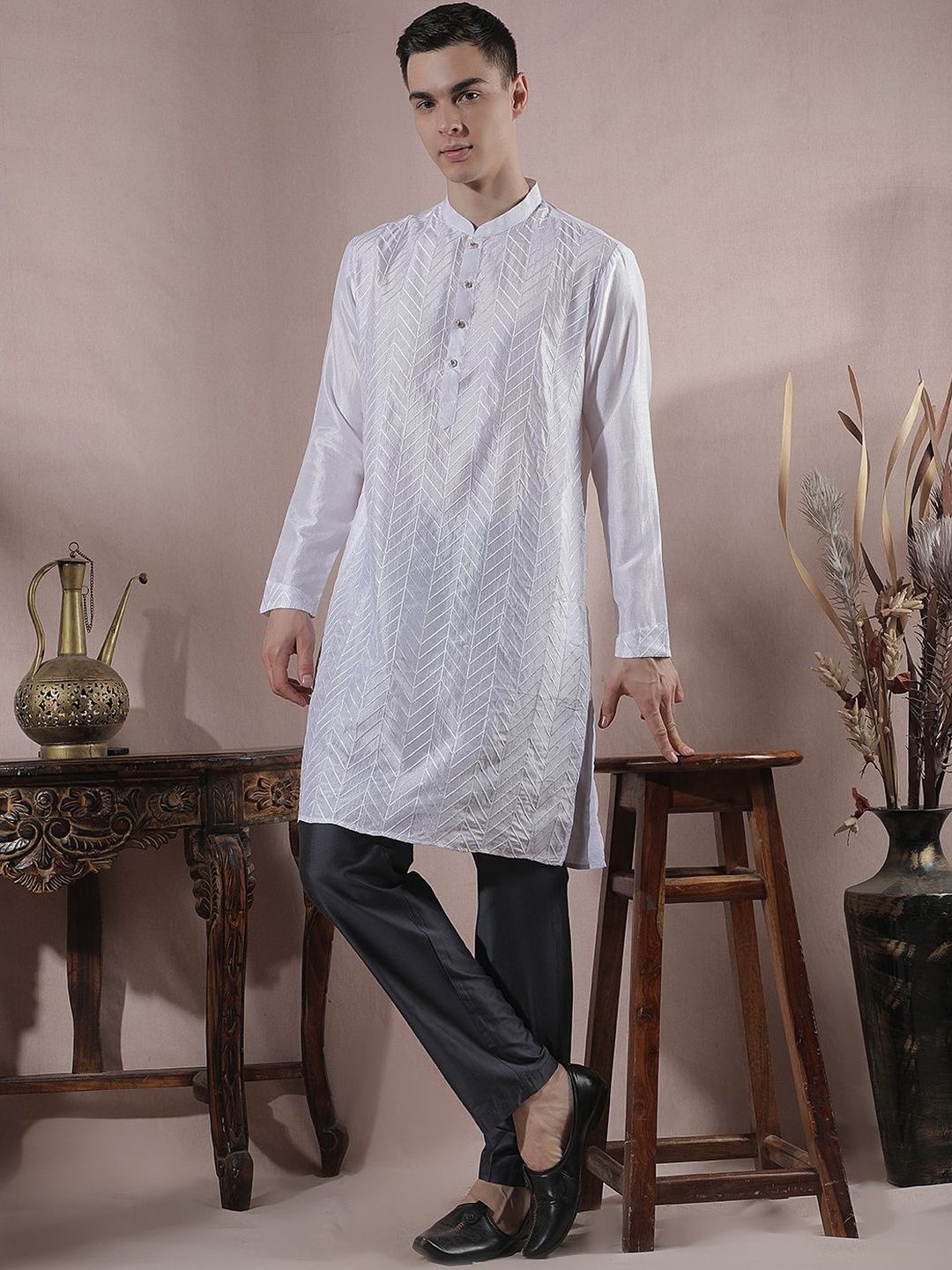 Men Regular Kurta with Trousers