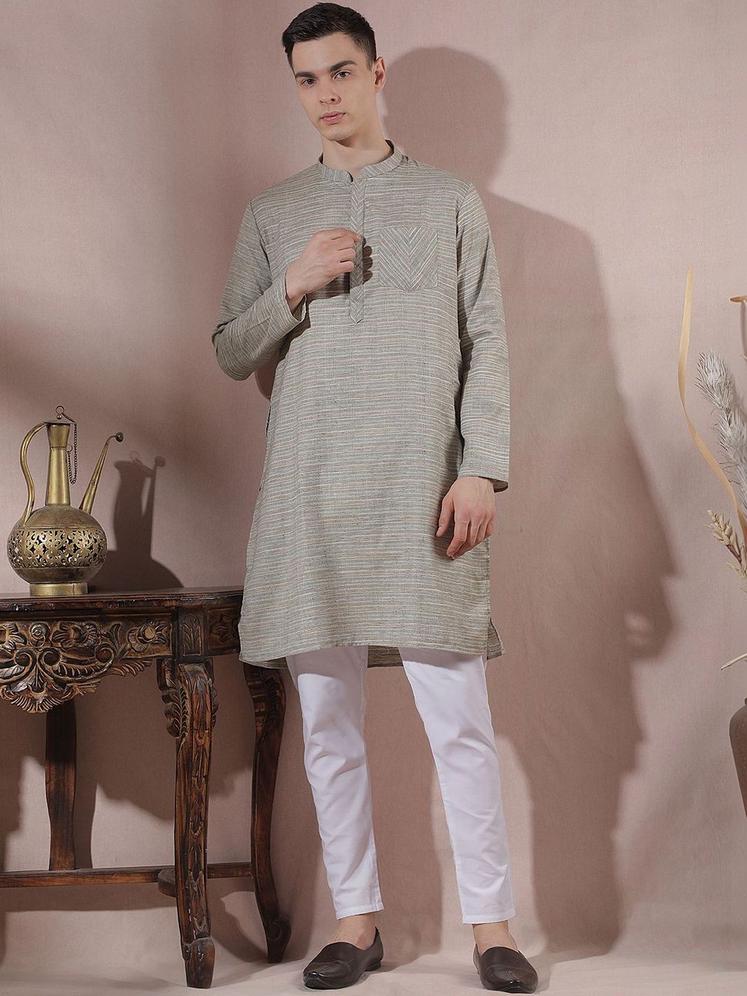 Men Regular Kurta with Trousers