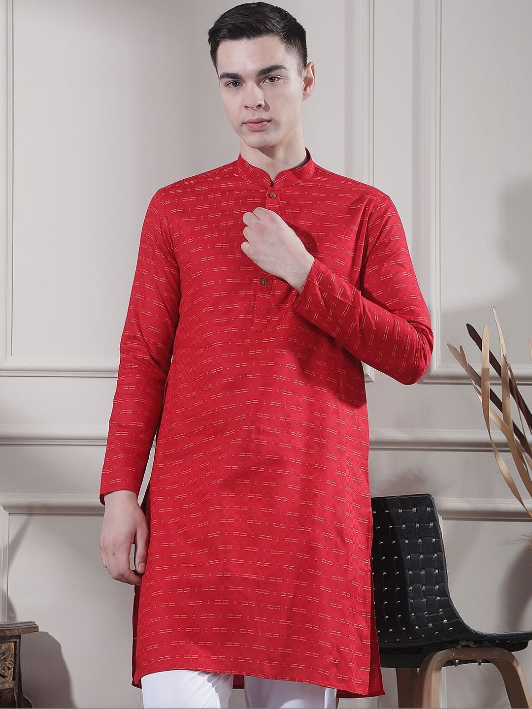 Men Geometric Kurta