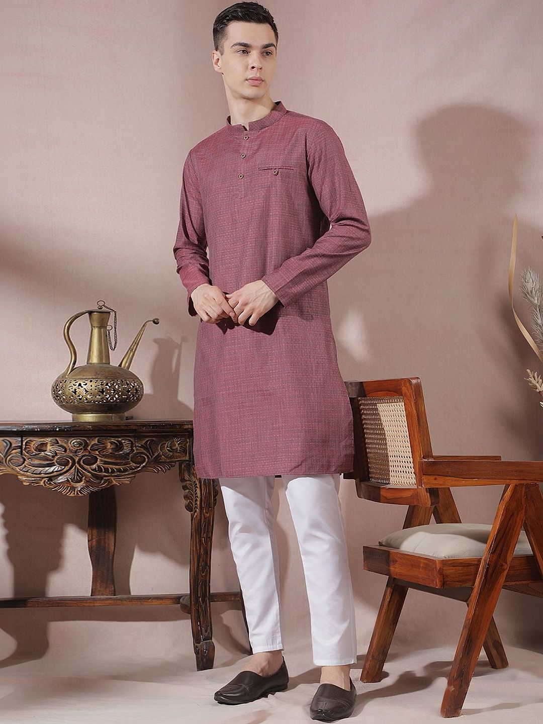Men Regular Kurta with Trousers