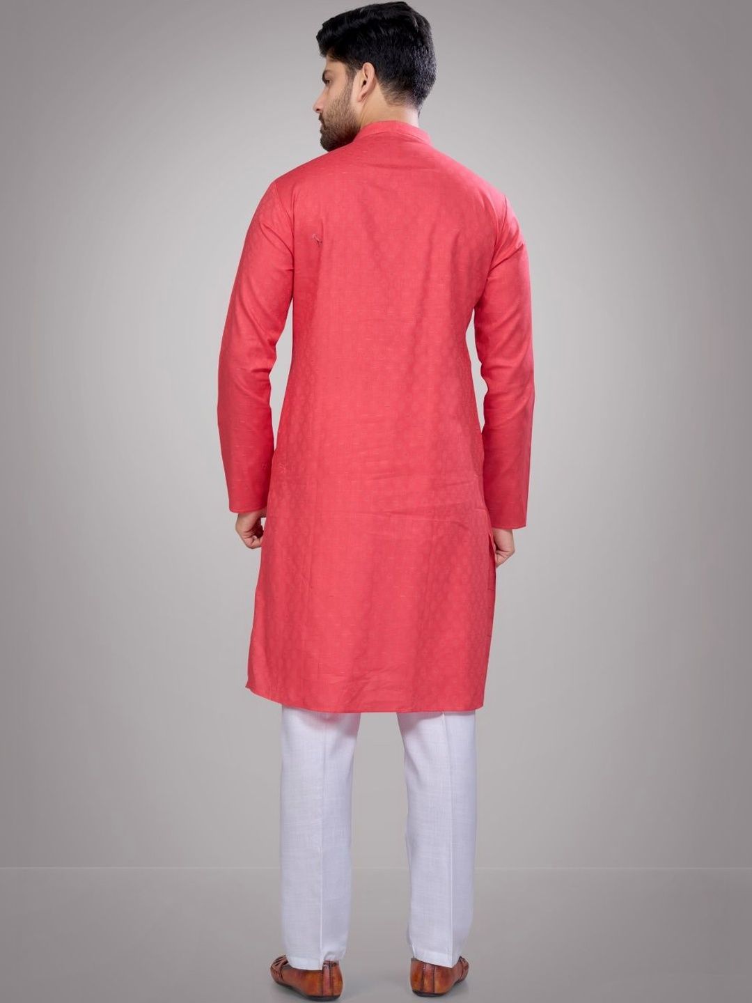 Men Ethnic Motifs Regular Cotton Kurta with Trousers