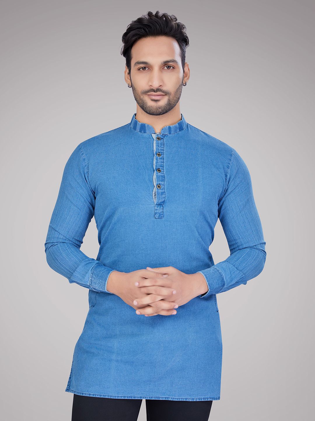 Men Mandarin Collar Kurta