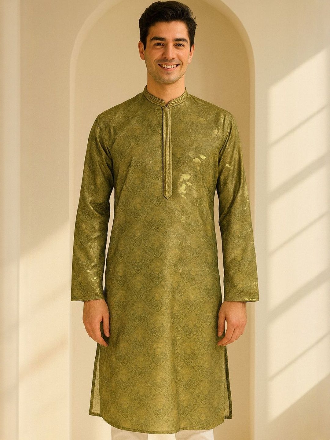 Men Regular Pure Cotton Kurta with Pyjamas