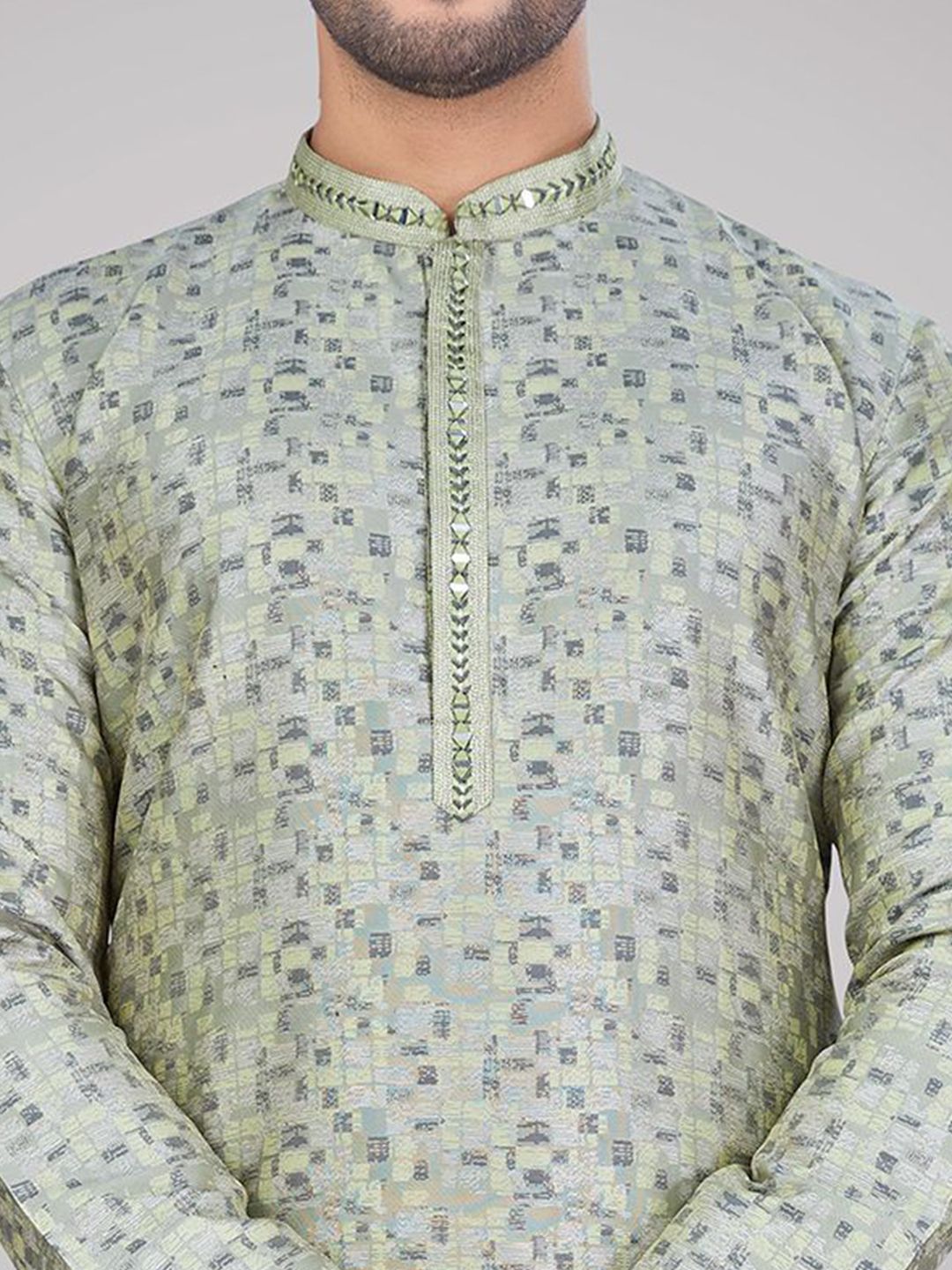 Men Geometric Kurta