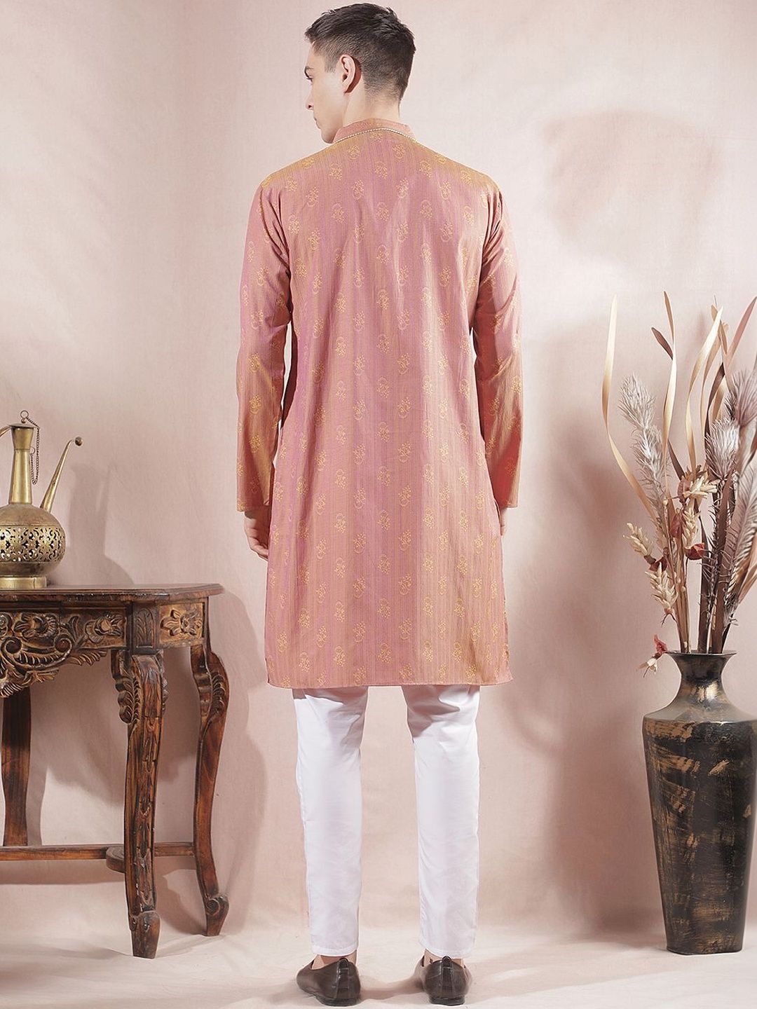 Men Floral Regular Kurta with Pyjamas