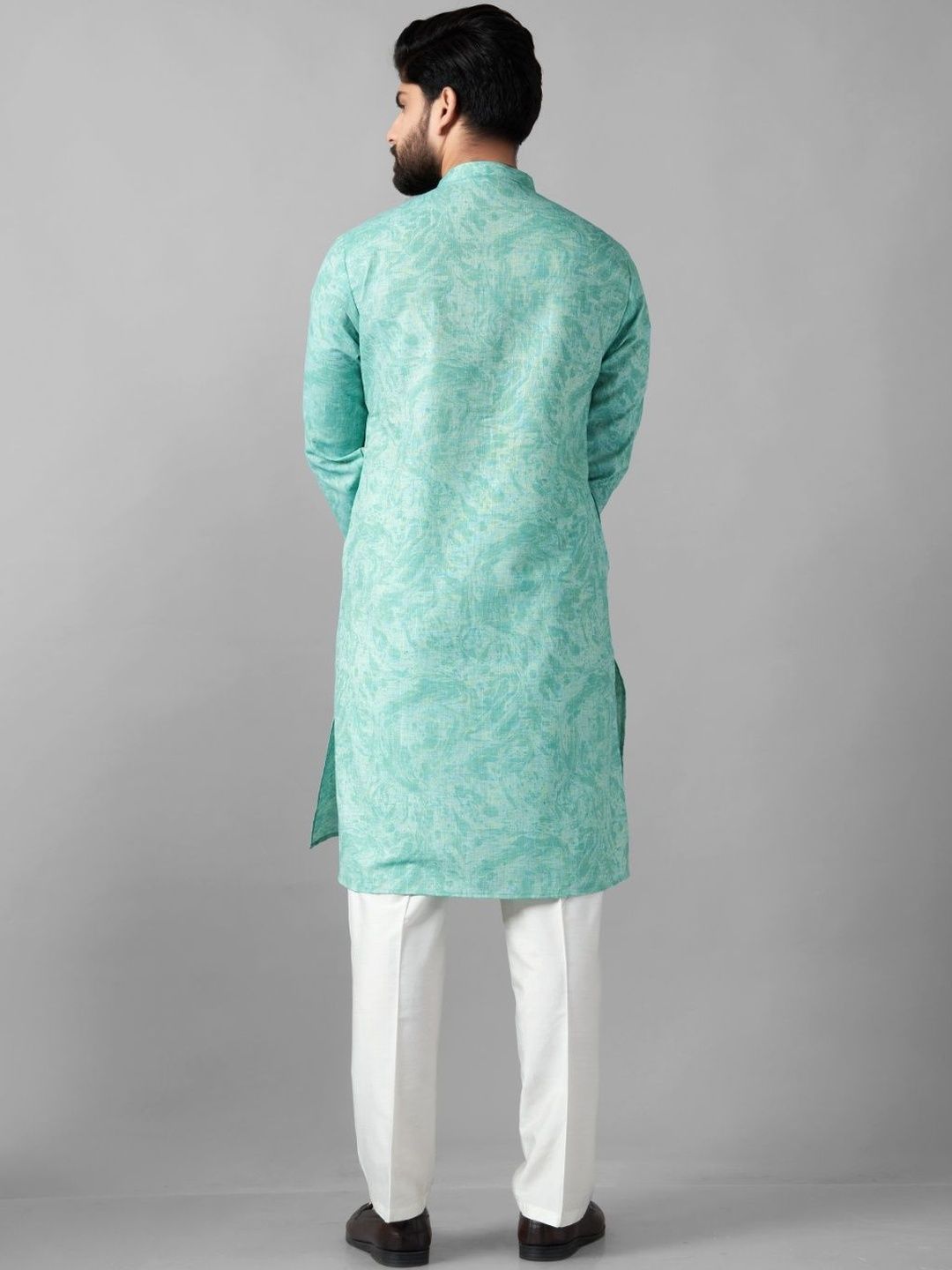 Men Ethnic Motifs Printed Regular Pure Cotton Kurta with Trousers