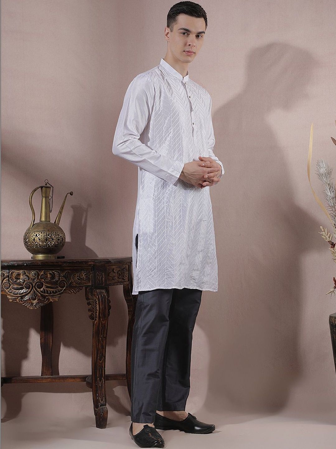 Men Regular Kurta with Trousers