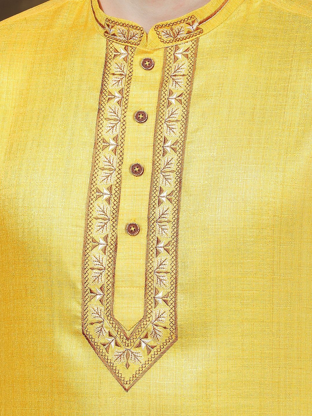 Men Ethnic Motifs Embroidered Regular Thread Work Kurta with Pyjamas