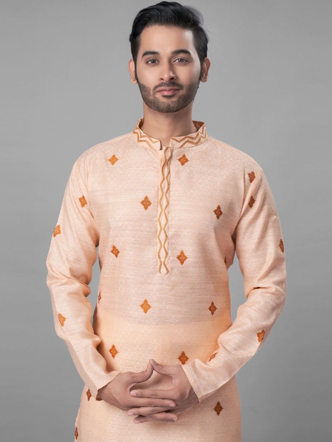 Men Ethnic Motifs Embroidered Regular Thread Work Kurta with Pyjamas